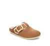 Birkenstock Women's Boston Big Buckle Shearling Clogs In Brown