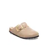 Birkenstock Boston Big Buckle Mules In Neutral
