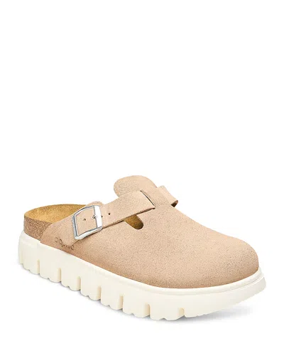 Birkenstock Women's Boston Chunky Platform Clogs In Beige