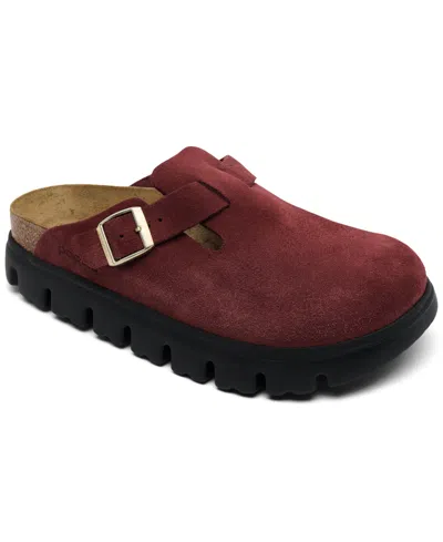 BIRKENSTOCK WOMEN'S BOSTON CHUNKY SUEDE LEATHER PLATFORM SANDALS FROM FINISH LINE