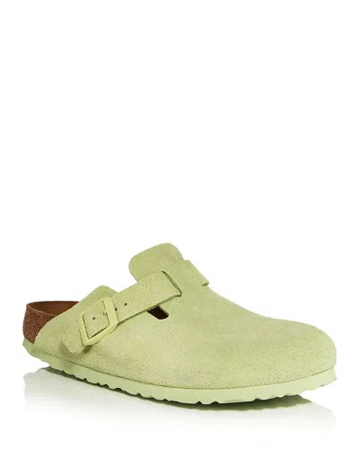 Birkenstock Women's Boston Clogs In Faded Lime