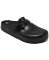 Birkenstock Sandals With Buckle Strap And Open Back In Black