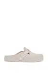 Birkenstock Women's Boston Slip On Buckled Clog Flats In Beige