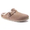 Birkenstock Women's Boston Fur Shearling Clog In Light Rose In Pink