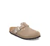 Birkenstock Beige Slip-on Sandals With Adjustable Buckle In Nude