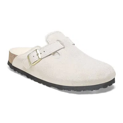 Birkenstock Boston Soft Footbed Clogs Oyster In White