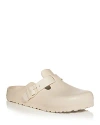 Birkenstock Women's Boston Slip On Buckled Clog Flats In Eggshell