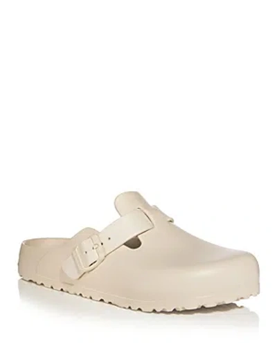 Birkenstock Women's Boston Slip On Buckled Clog Flats In Eggshell