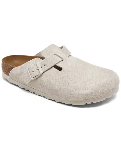BIRKENSTOCK WOMEN'S BOSTON SOFT FOOTBED SUEDE LEATHER CLOGS FROM FINISH LINE