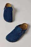Birkenstock Women's Boston Suede Clog In New Navy Suede, Women's At Urban Outfitters In Blue