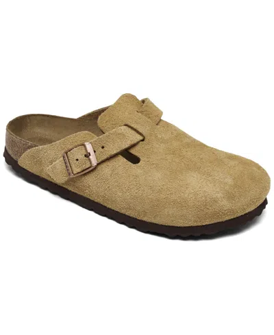 Birkenstock Women's Arizona Suede Leather Sandals From Finish Line In Latte Cream