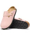 Birkenstock Women's Boston Suede Leather Clogs From Finish Line In Light Rose