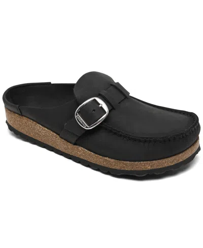 Birkenstock Women's Buckley Leather Clogs From Finish Line In Black