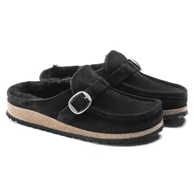 Birkenstock Women's Buckley Shearling Slip On Shoes In Black