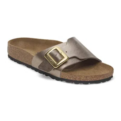 Birkenstock Women's Catalina Luxe Buckle Birko-flor In Graceful Taupe In Multi