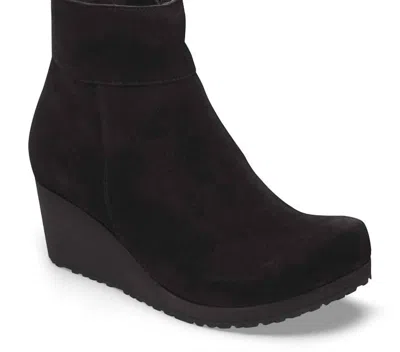 Birkenstock Women's Ebba Side Zip Cork Wedge Boot In Black