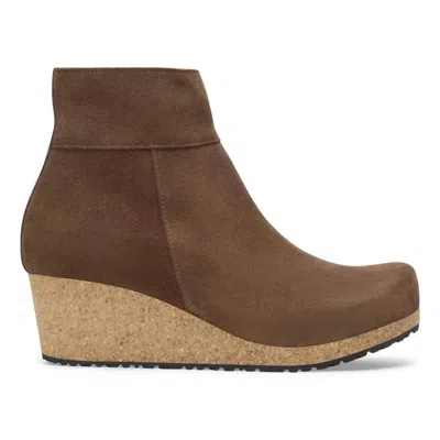 Birkenstock Women's Ebba Suede Leather Booties In Dark Tea In Multi