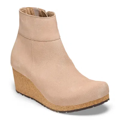 Birkenstock Women's Ebba Suede Wedge Boot In Warm Sand In Nude