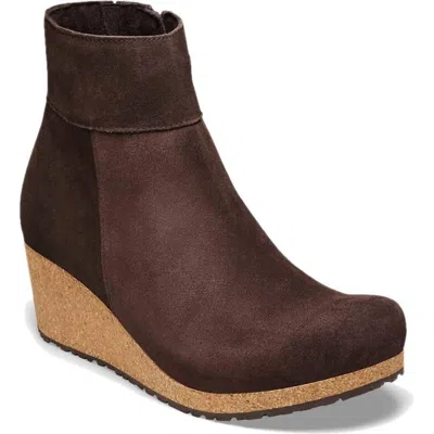 Birkenstock Women's Ebba Wedge Bootie - Narrow In Roast In Burgundy
