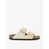 Birkenstock Womens Arizona Big-buckle Two-strap Leather Sandals Ecru Nubuc In Ecru Nubuck
