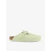 Birkenstock Boston Soft Footbed Clog In Faded Lime