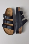 Birkenstock Women's Florida Flex Birko-flor Platform Sandal In Black Birko/flor, Women's At Urban Outfitters