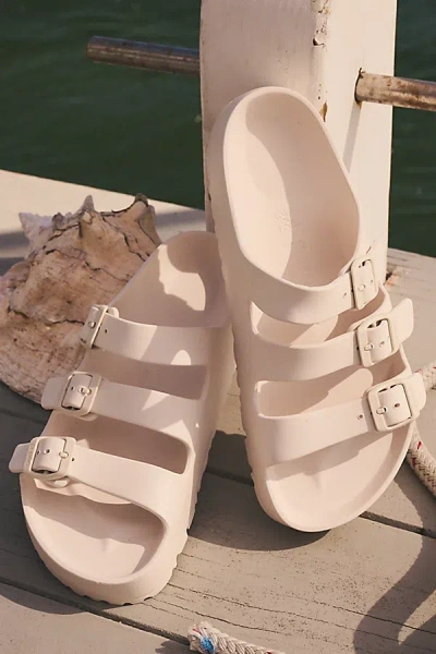 Birkenstock Women's Florida Flex Platform Eva Sandal In Eggshell, Women's At Urban Outfitters
