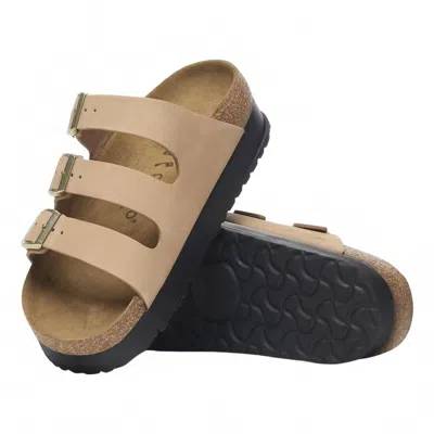 Birkenstock Women's Florida Flex Platform Sandals In Sandcastle In Black