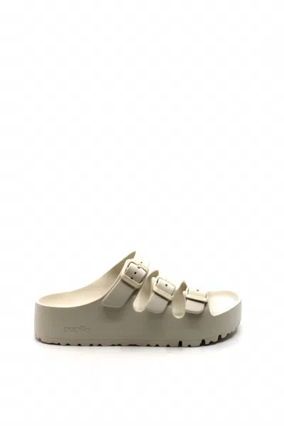Birkenstock Women's Florida Iii Flex Platform Sandal In Eggshell In Grey