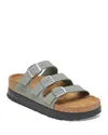 Birkenstock Women's Florida Platform Flex Nubuck Sandals In Gray