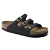 Birkenstock Women's Florida Soft Footbed Sandals In Midnight In Black
