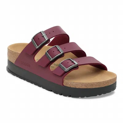 Birkenstock Women's Florida Vegan Flex Platform Sandal - Regula Width In Zinfandel In Purple