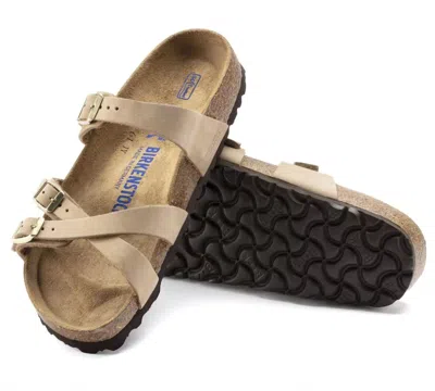 Birkenstock Women's Franca Leather Soft Footbed Sandals In Beige In Neutral
