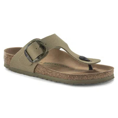 Birkenstock Women's Gizeh Big Buckle Sandal In Faded Khaki In Green
