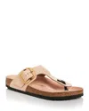 Birkenstock Women's Gizeh Big Buckle Thong Sandals In New Beige Leather