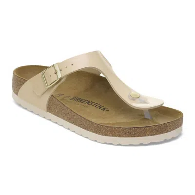 Birkenstock Women's Gizeh Birko-flor Patent In Sand In Nude