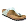 Birkenstock Gizeh Big Buckle Smooth Leather Sandals In Green
