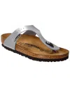 Birkenstock Gizeh Birko-flor Womens Flip Flop In Silver