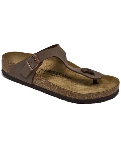 Birkenstock Unisex Gizeh Oiled Leather Sandals In Habana In Brown