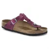 Birkenstock Women's Gizeh Braided Oiled Leather Sandals In Festival Fuchsia