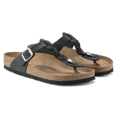 Birkenstock Women's Gizeh Braided Slipper In Black