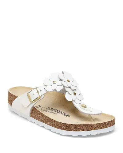 Birkenstock Gizeh Flower Flip Flop In White