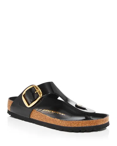 BIRKENSTOCK WOMEN'S GIZEH HIGH SHINE BIG BUCKLE THONG SANDALS