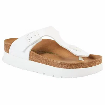 Birkenstock Women Gizeh Platform Vegan Birko-flor Sandals - Regular/wide In White