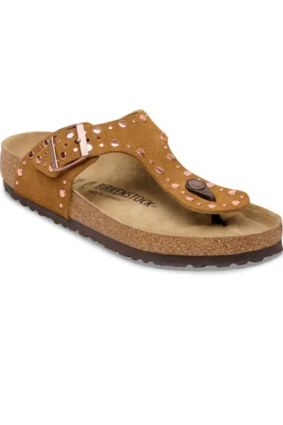 Birkenstock Women's Gizeh Rivets Sandals In Mink In Brown