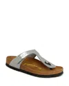 Birkenstock Gizeh Birko-flor Womens Flip Flop In Silver