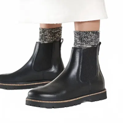 Birkenstock Women's Highwood Chelsea Boot In Black Leather