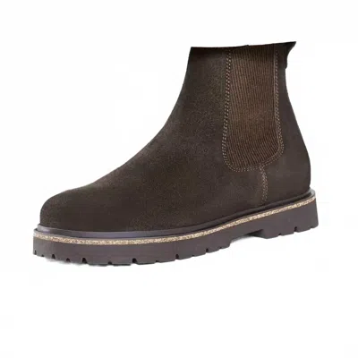 Birkenstock Women's Highwood Chelsea Boot In Mocha Suede In Multi