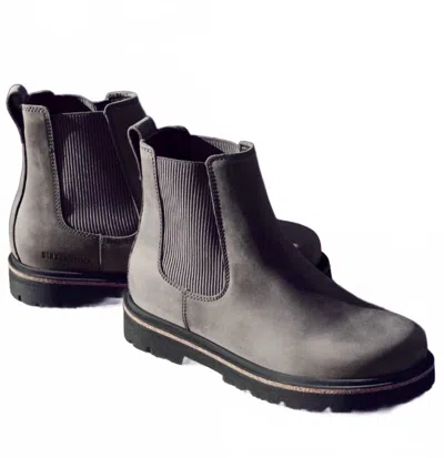 Birkenstock Women's Highwood Oiled Leather Boots In Graphite In Gray