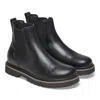 Birkenstock Highwood Slip On Womens Faux Leather Round Toe Ankle Boots In Black